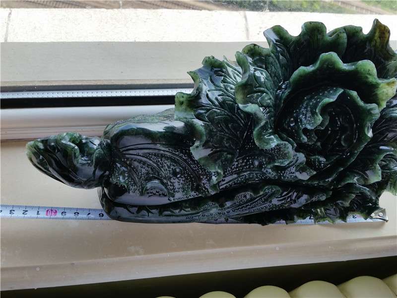 泰山玉白菜摆件招财镇宅办公室客厅书房风水摆件